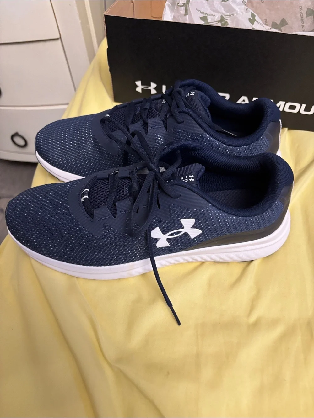 Under Armour Navy and White Men's Running Sneakers